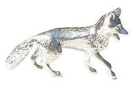Fox Figurine – Symbol of Cunning and Sensual Play. Hand Cast Pewter.