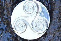 Triskelion Brooch. Hand Cast Pewter.