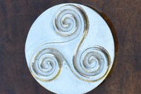 Triskelion Brooch. Hand Cast Pewter.