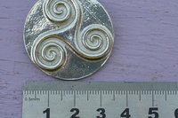 Triskelion Brooch. Hand Cast Pewter.