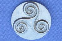 Triskelion Brooch. Hand Cast Pewter.
