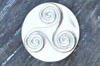 Triskelion Brooch. Hand Cast Pewter.