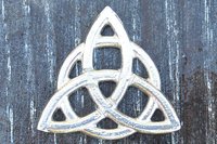Triquetra Brooch. Hand Cast Pewter.