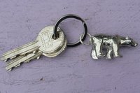 LGBTQ+ Bear Culture Keyring. Hand Cast Pewter.