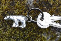 LGBTQ+ Bear Culture Keyring. Hand Cast Pewter.