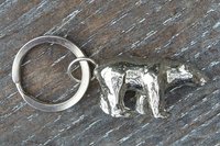 LGBTQ+ Bear Culture Keyring. Hand Cast Pewter.