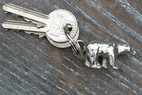 LGBTQ+ Bear Culture Keyring. Hand Cast Pewter.