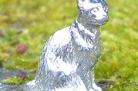 Pewter Cat Figurine – Elegant with a Playful Edge. Hand Cast Pewter.