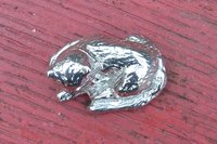 Pewter Kitten Figurine – Elegant with a Playful Edge. Hand Cast Pewter.