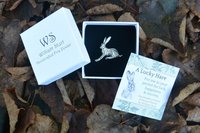 Hare Figurine - Passion & Play. Hand Cast Pewter.