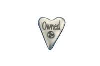Owned (Possédée), Jeton Érotique BDSM, Accessoires BDSM, Jeton de Soumise, Fait à la Main en Etain, par William Sturt des Etains de Jumilhac