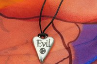 BDSM Evil Pendant, Erotic Sub Gift. Adjustable Waxed Cord. Hand Cast Pewter.