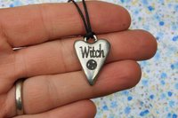 BDSM Witch Pendant, Erotic Sub Gift. Adjustable Waxed Cord. Hand Cast Pewter.