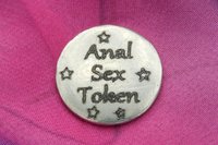 Anal Sex Token, Jeton BDSM, Accessoires BDSM, Jeton de Soumise, Fait à la Main en Etain, par William Sturt des Etains de Jumilhac