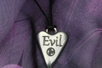 BDSM Evil Pendant, Erotic Sub Gift. Adjustable Waxed Cord. Hand Cast Pewter.