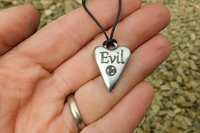 BDSM Evil Pendant, Erotic Sub Gift. Adjustable Waxed Cord. Hand Cast Pewter.