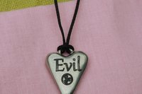 BDSM Evil Pendant, Erotic Sub Gift. Adjustable Waxed Cord. Hand Cast Pewter.
