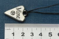 BDSM Mine Pendant, Erotic Sub Gift. Adjustable Waxed Cord. Hand Cast Pewter.