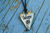 BDSM Salope (Whore) Pendant, Erotic Sub Gift. Adjustable Waxed Cord. Hand Cast Pewter.