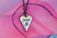 BDSM Salope (Whore) Pendant, Erotic Sub Gift. Adjustable Waxed Cord. Hand Cast Pewter.
