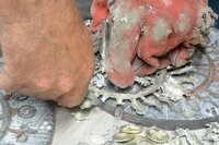 Pince à Cravate Cadenas, Faite Main en Étain, Fabrication Artisanale Française, aux Étains de Jumilhac