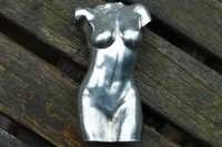 Female Torso. Hand Cast Pewter.