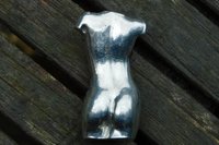 Female Torso. Hand Cast Pewter.