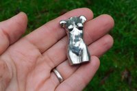 Female Torso. Hand Cast Pewter.