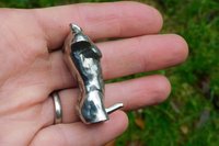 Male Torso with Erection. Hand Cast Pewter.