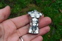 Male Torso with Erection. Hand Cast Pewter.