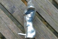 Male Torso with Erection. Hand Cast Pewter.