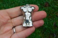 Male Torso. Hand Cast Pewter