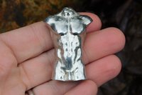 Male Torso. Hand Cast Pewter