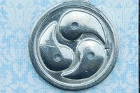 BDSM Triskelion Pendant on Adjustable Cord. Hand Cast Pewter.