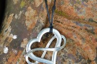 Heart and Infinity Pendant – Eternal Love Symbol. Hand Cast Pewter