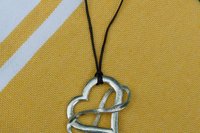 Heart and Infinity Pendant – Eternal Love Symbol. Hand Cast Pewter