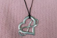 Heart and Infinity Pendant – Eternal Love Symbol. Hand Cast Pewter