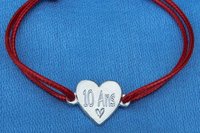 Bracelet en étain pour les noces de 10 Ans (noces d'étain); Gravure "10 Ans"; taille et couleur personnalisables