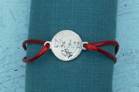 Bracelet en étain pour les noces de 10 Ans (noces d'étain); Gravure "Dix Ans"; taille et couleur personnalisables