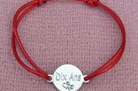 Bracelet en étain pour les noces de 10 Ans (noces d'étain); Gravure "Dix Ans"; taille et couleur personnalisables