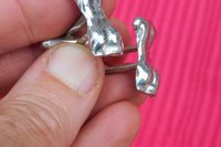 Boutons de Manchette Torse Féminin, Fabrication Artisanale Française en Etain.