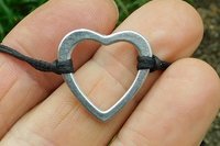 Heart-Shaped Day Collar – Symbol of Commitment and Trust. Hand Cast Pewter.