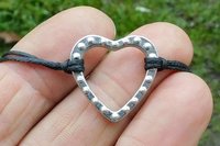 Heart Shaped Day Collar  – Symbol of Commitment and Trust. Hand Cast Pewter.