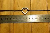 Double Heart-Shaped Day Collar – Symbol of Commitment and Trust. Hand Cast Pewter.