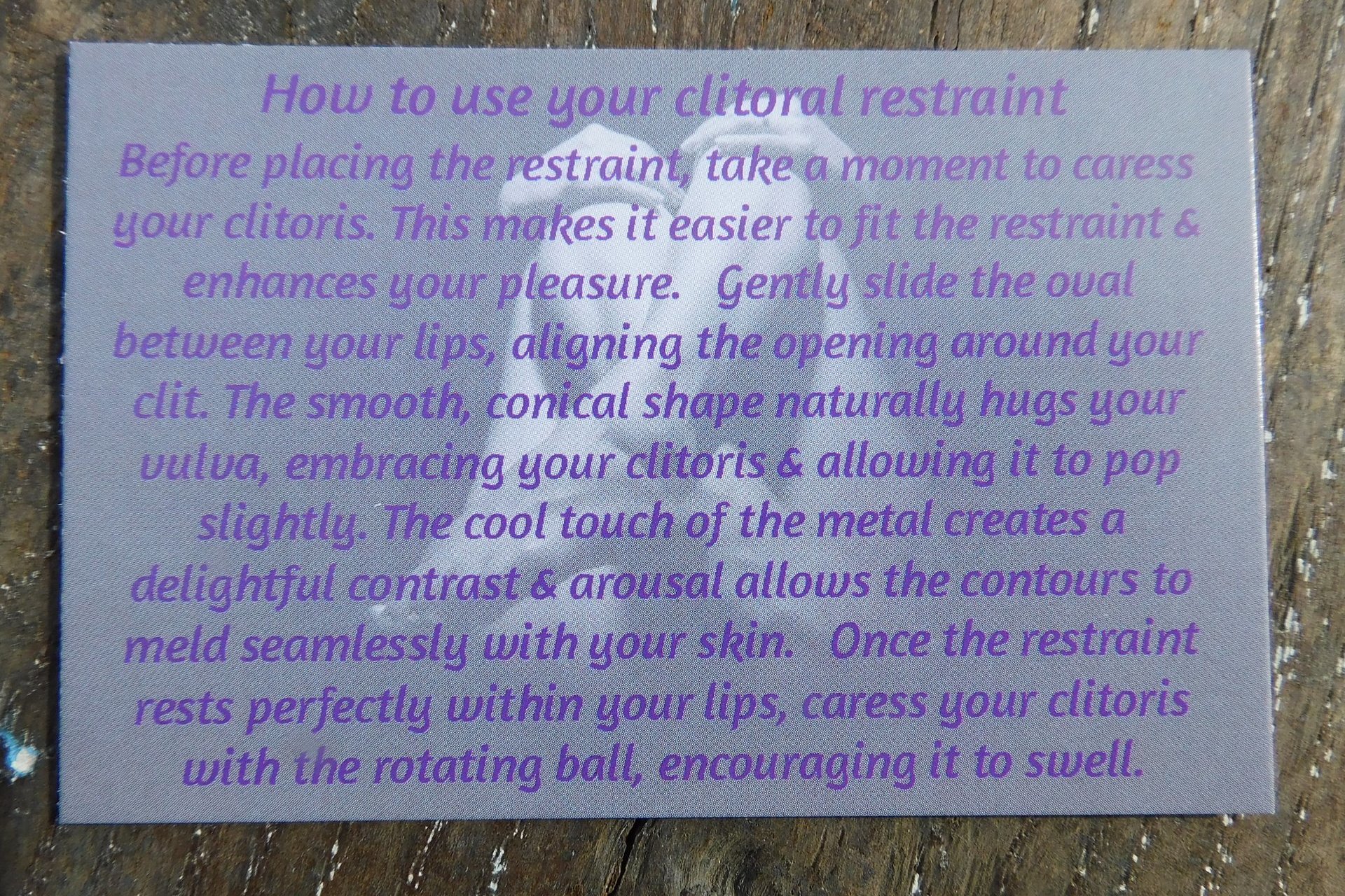 BDSM Clitoral Restraint with Rotating Ball.