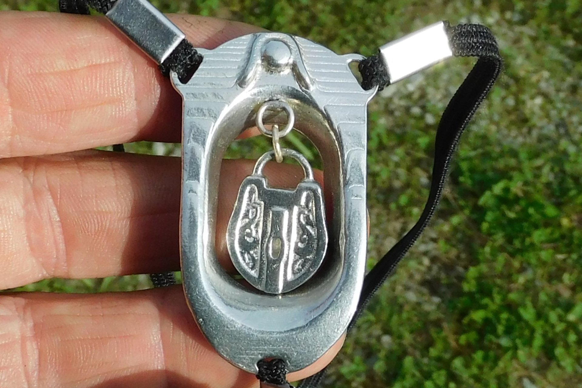 BDSM Clitoral Restraint with Padlock Charm.