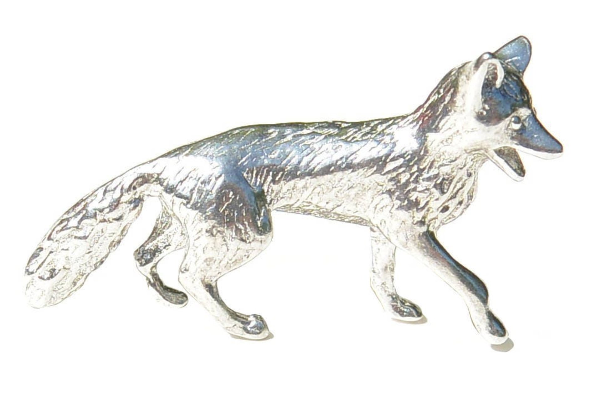 Fox Figurine – Symbol of Cunning and Sensual Play. Hand Cast Pewter.