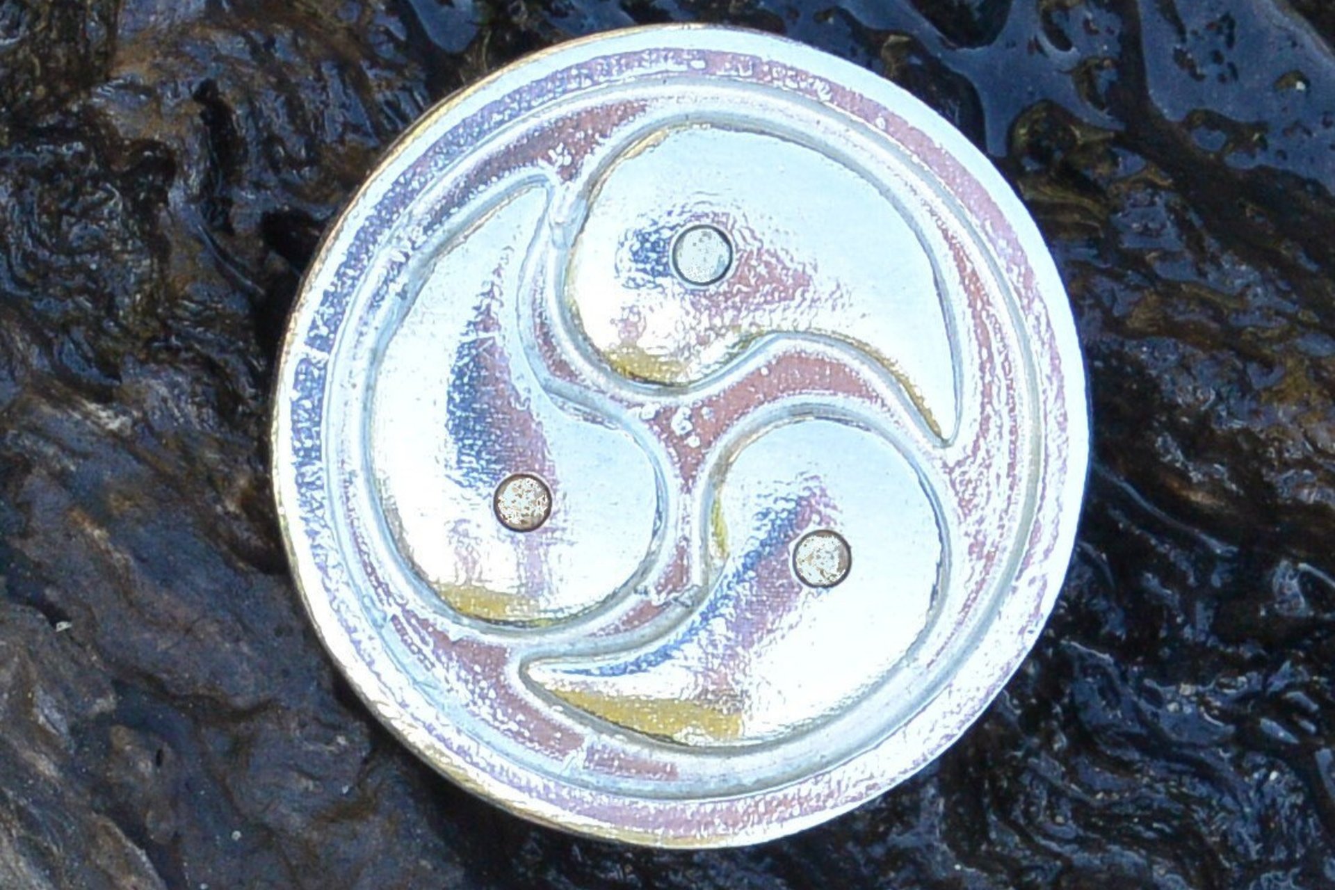 BDSM Brooch, 3 cm across