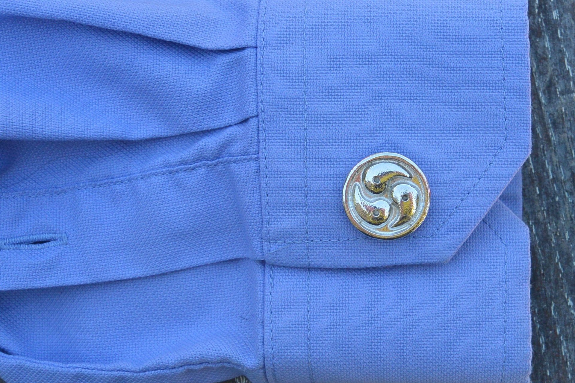 Triskelion Cufflinks – Symbol of Unity and Balance. Hand Cast Pewter.