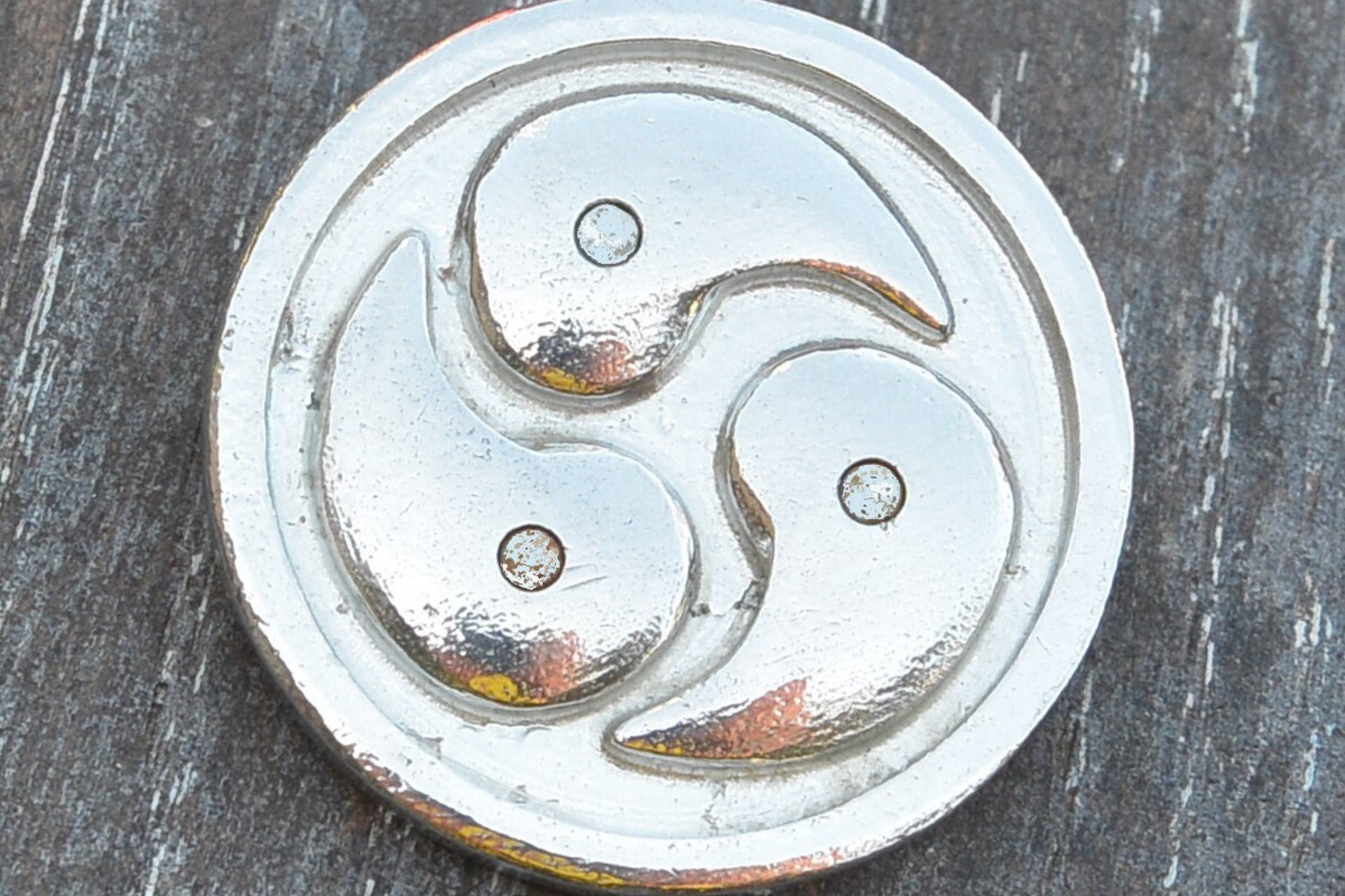 BDSM Brooch, 3 cm across